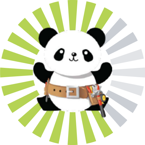 Logo with Bamboo Panda icon