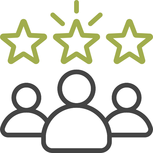 Icon of people with stars above their heads