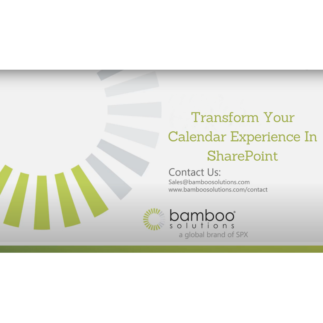 Transform Your Calendar Experience In SharePoint