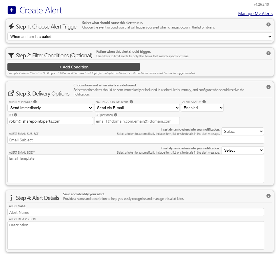 Alert Admin by Bamboo Screenshot for Alert Admin by Bamboo