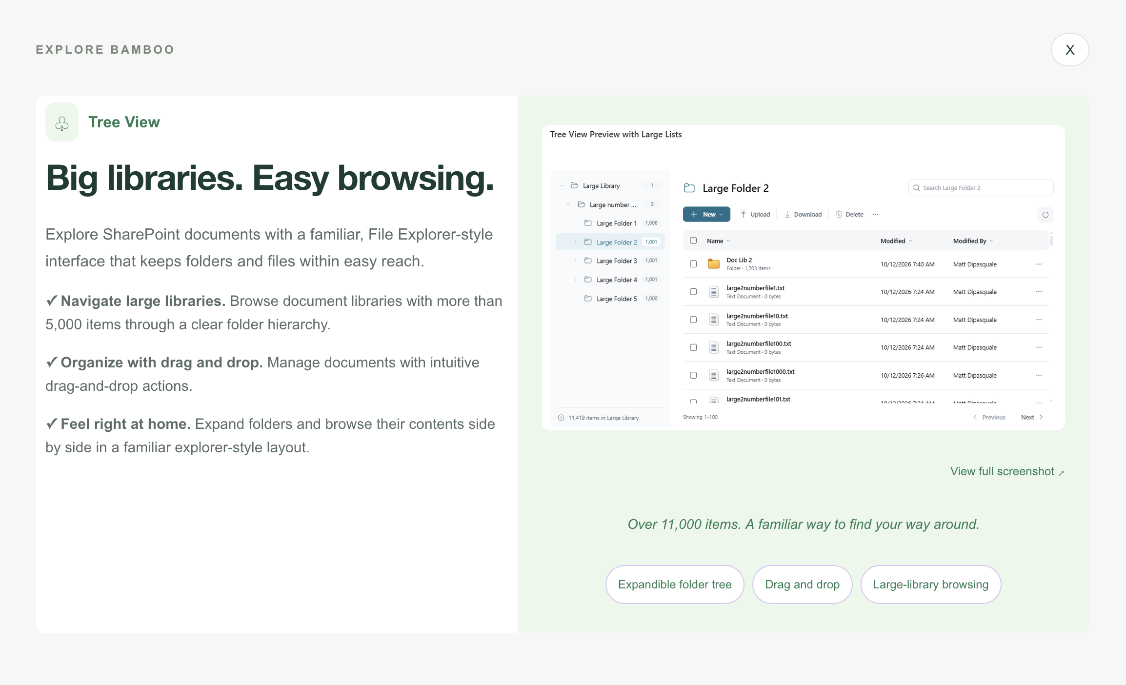 Bamboo Solutions Tree View product overview